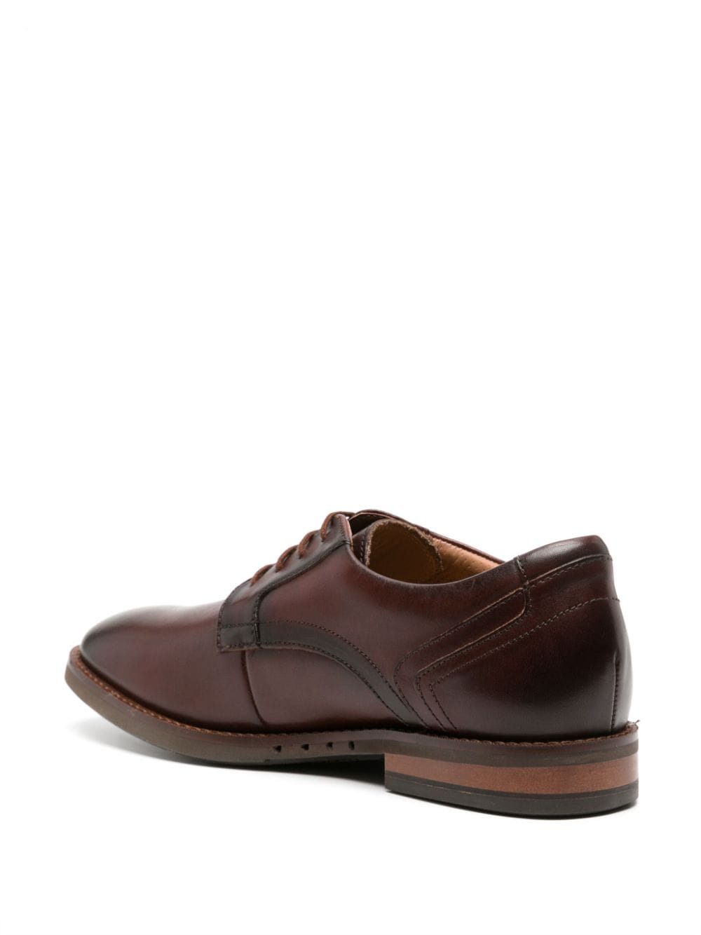 Shop Clarks Un Hugh Lace Leather Derby Shoes In Brown