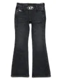 Diesel Kids D-Ebbey logo-plaque bootcut jeans - Black
