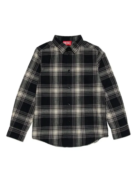 Diesel Kids check-pattern cotton shirt