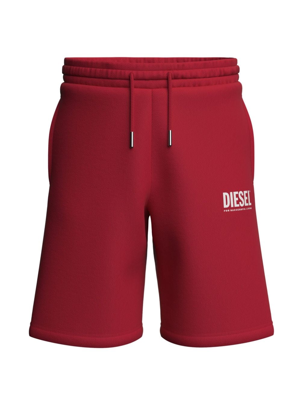 Diesel Kids' Logo-print Track Shorts In Red