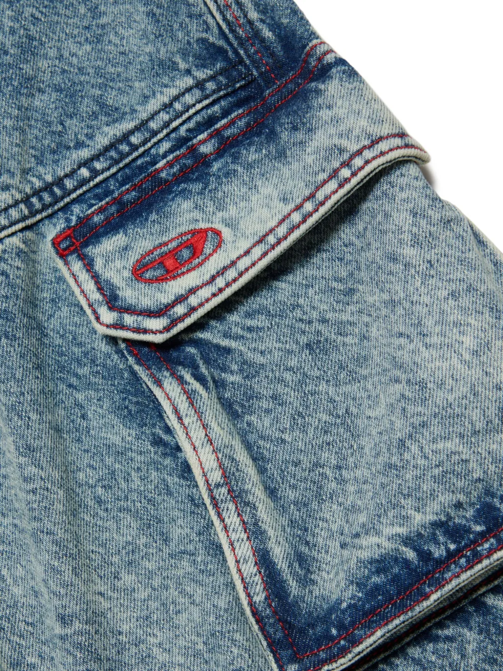 Diesel Kids Jeans met borduurwerk Blauw