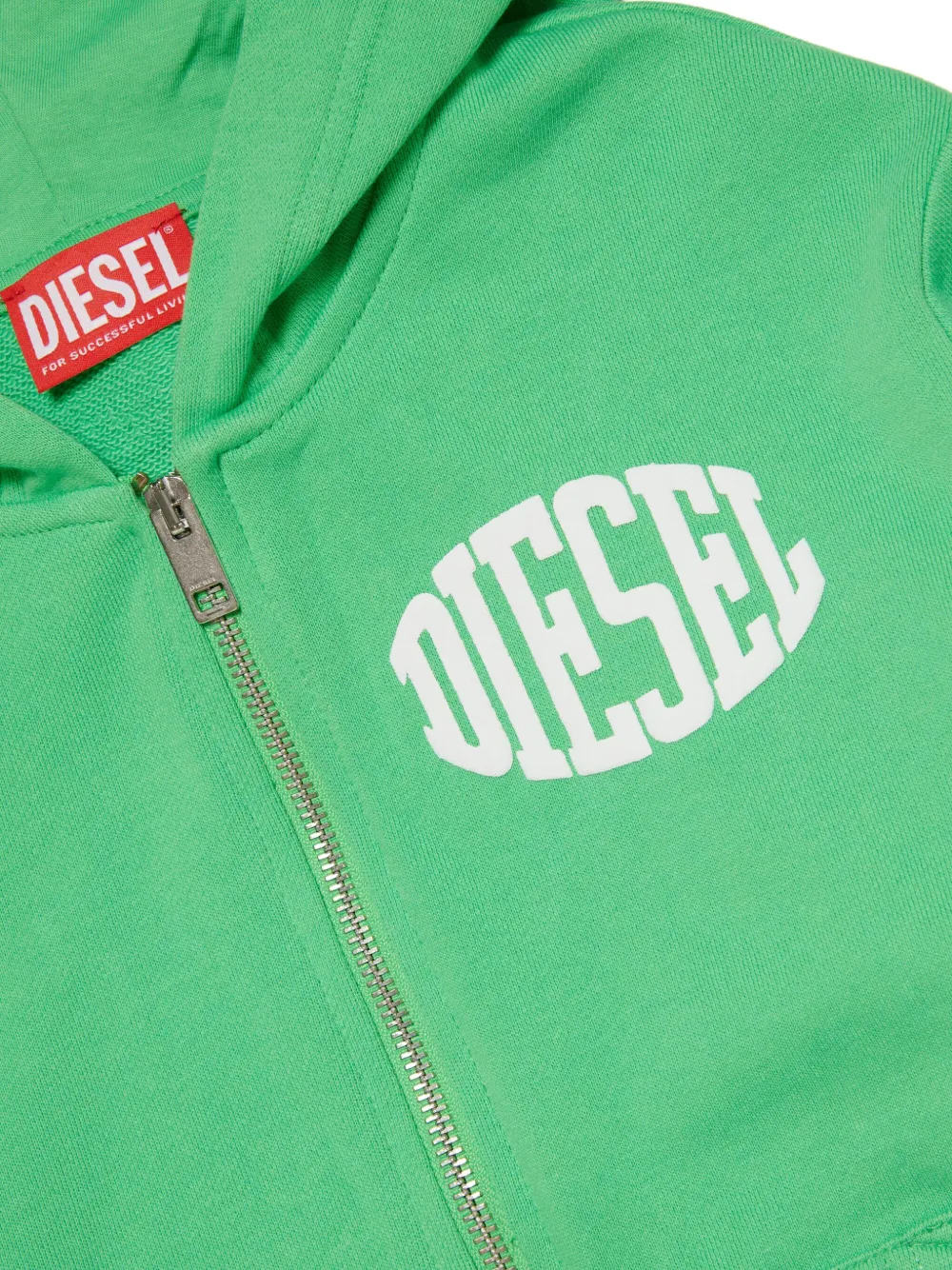 Diesel Kids Hoodie met logoprint Groen