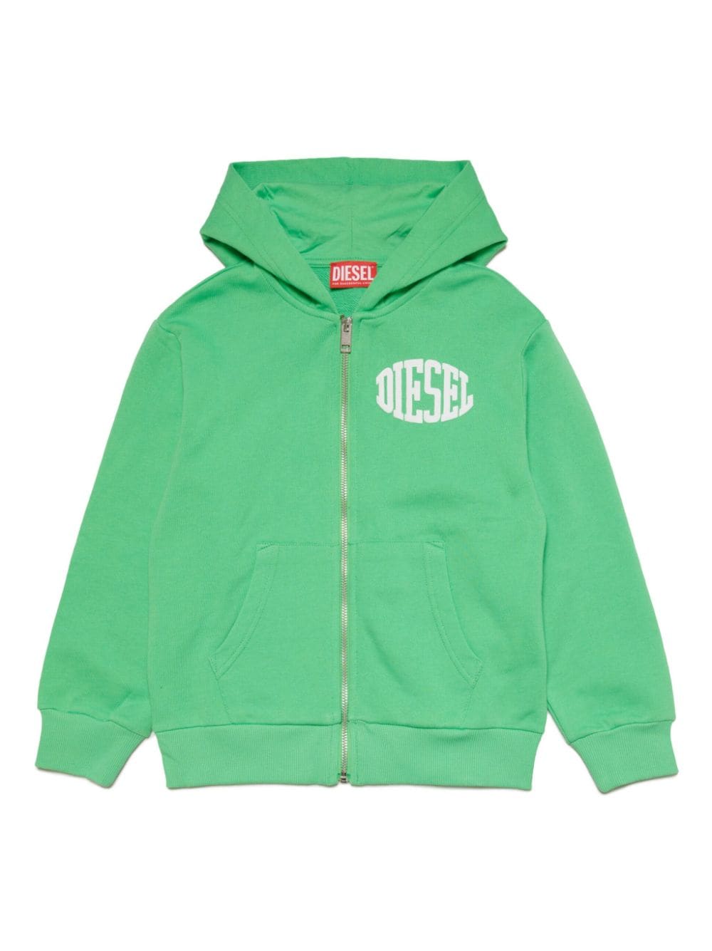 Diesel Kids Hoodie met logoprint Groen