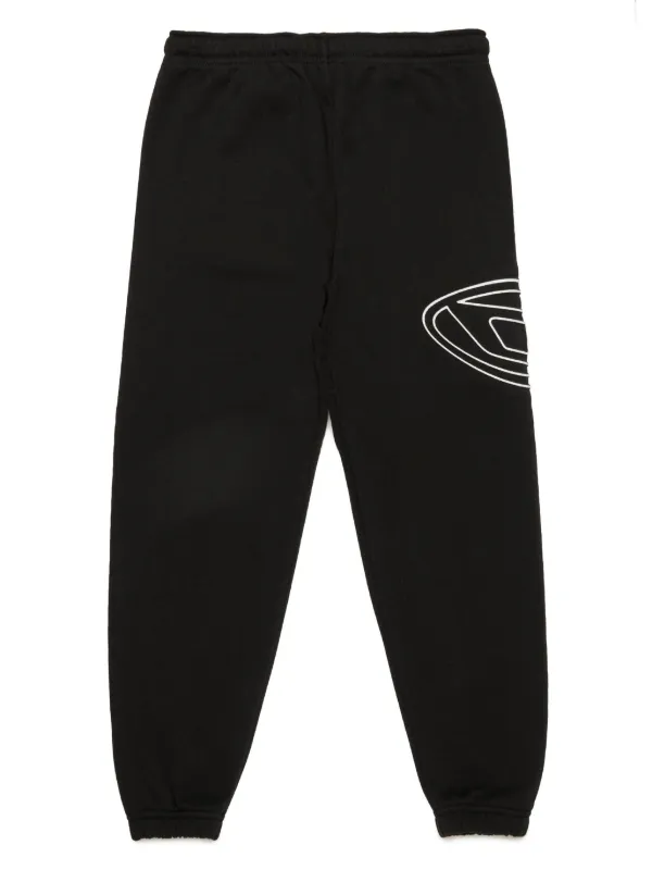 最新作の Oval-D Kids Diesel logo-embroidered Pants Track Cotton ボトムス・スパッツ