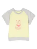 WAUW CAPOW by BANGBANG Lil' Monster-embroidered T-shirt - Yellow