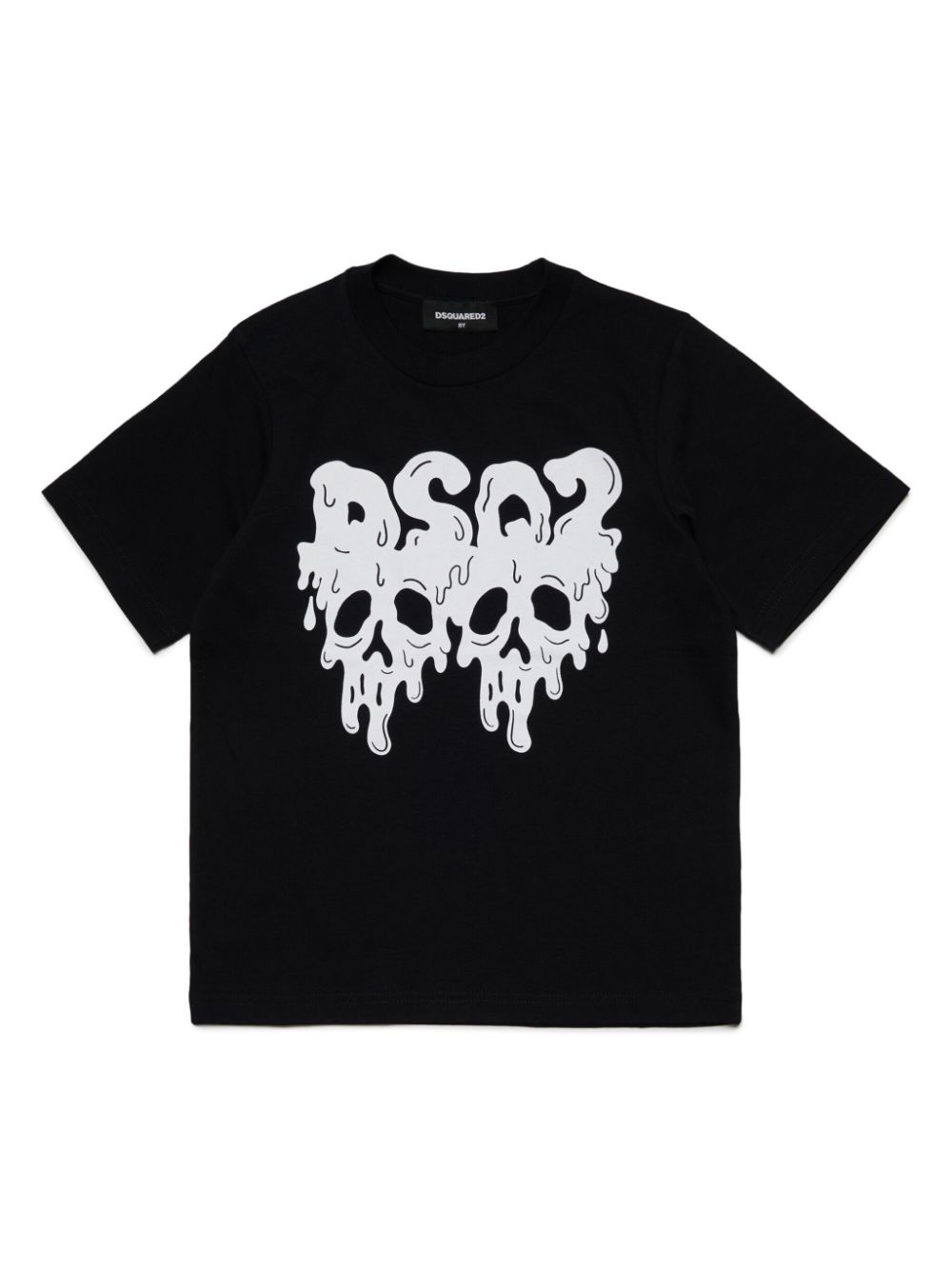 Dsquared2 Kids' Logo-print Cotton T-shirt In Black