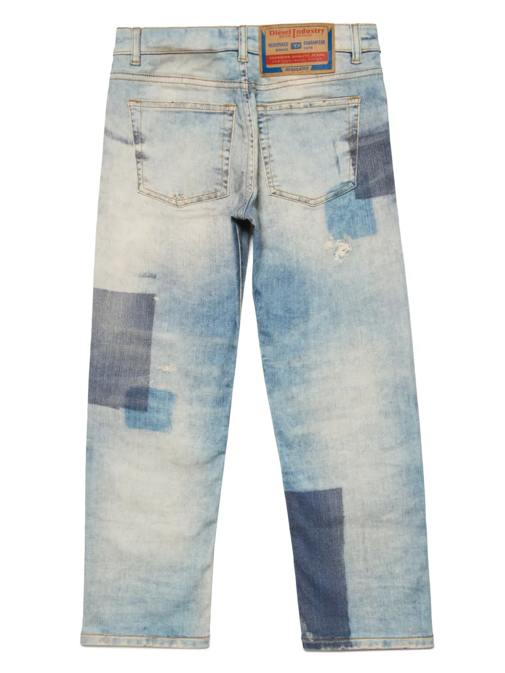 Diesel Kids Jeans met gescheurd detail - Blauw