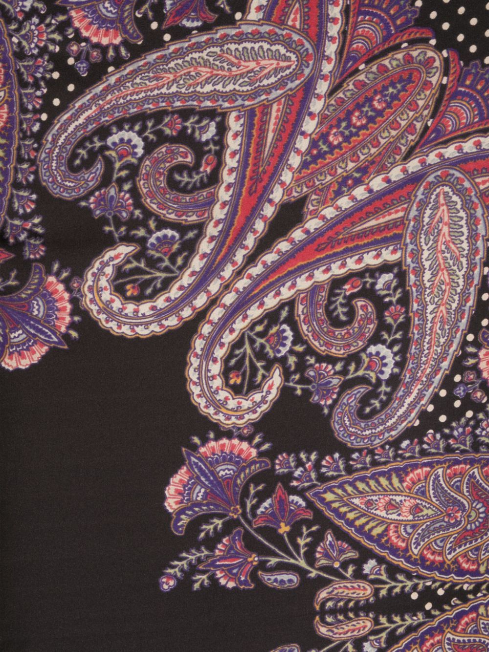 ETRO graphic-print silk scarf - Zwart