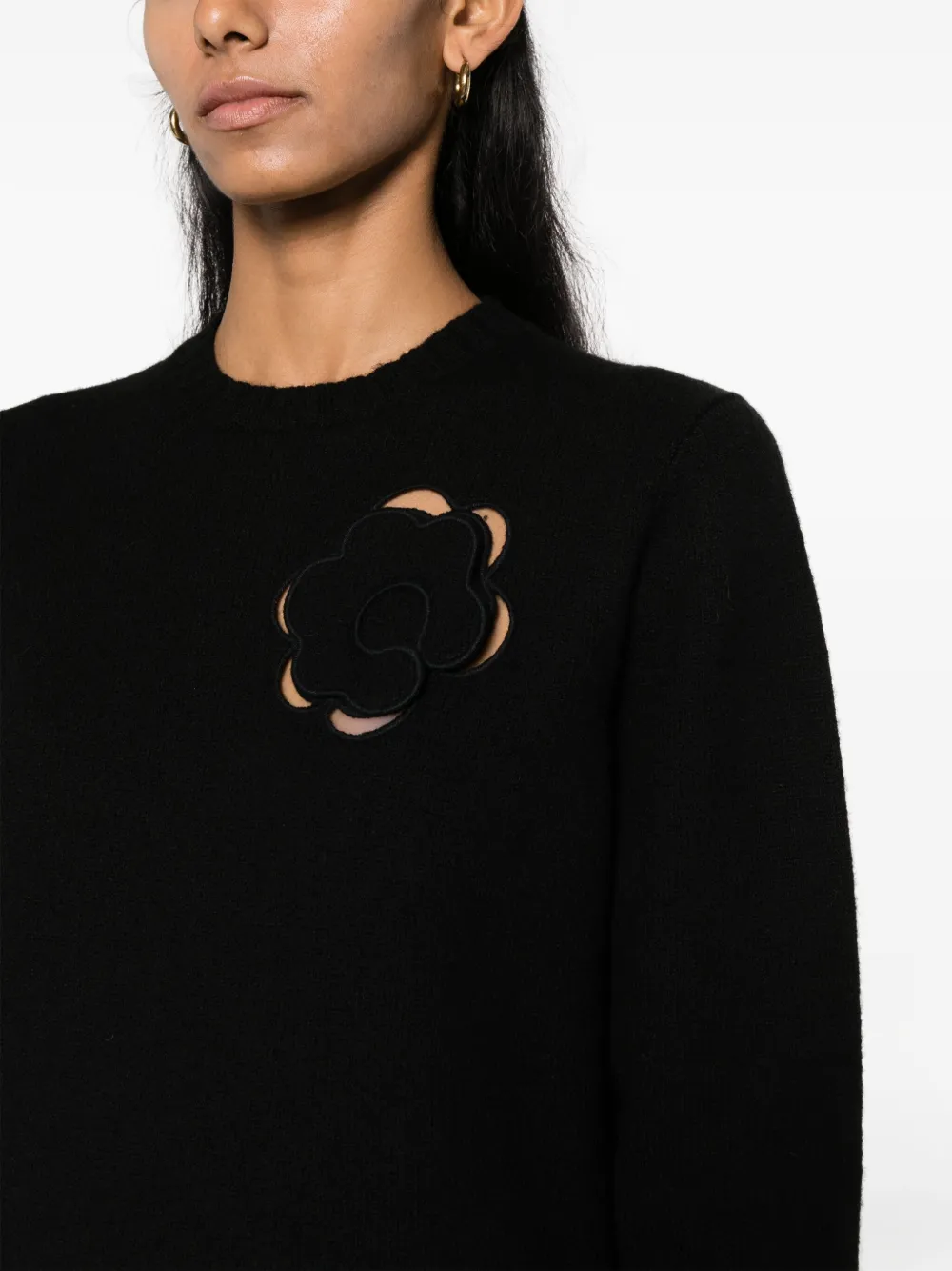 Jil Sander Trui met uitgesneden detail Zwart