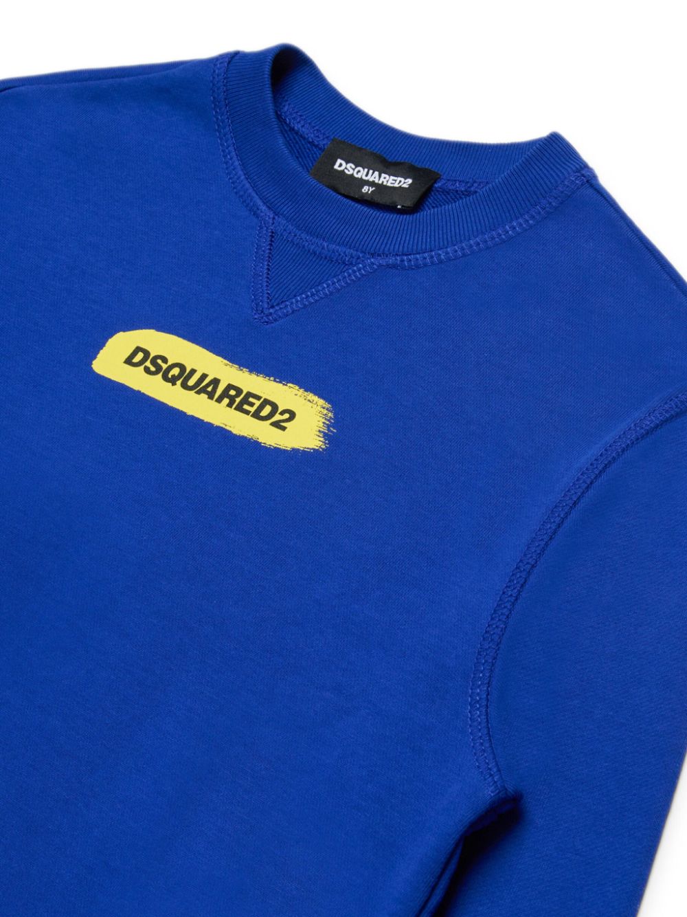 Shop Dsquared2 Logo-print Jersey Sweatshirt In Blue
