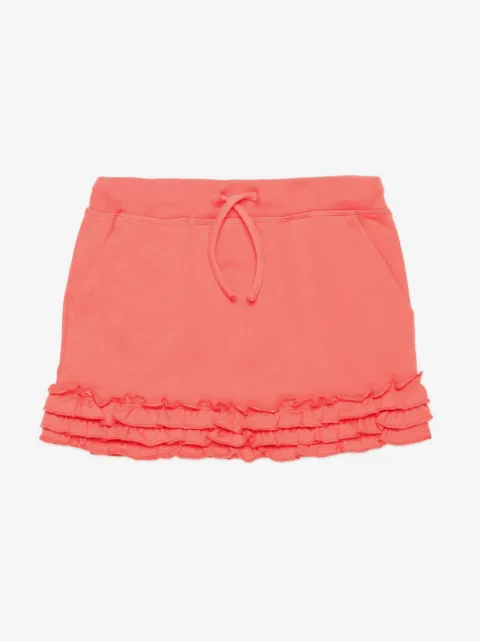 DSQUARED2 KIDS logo-print ruffle-detail miniskirt