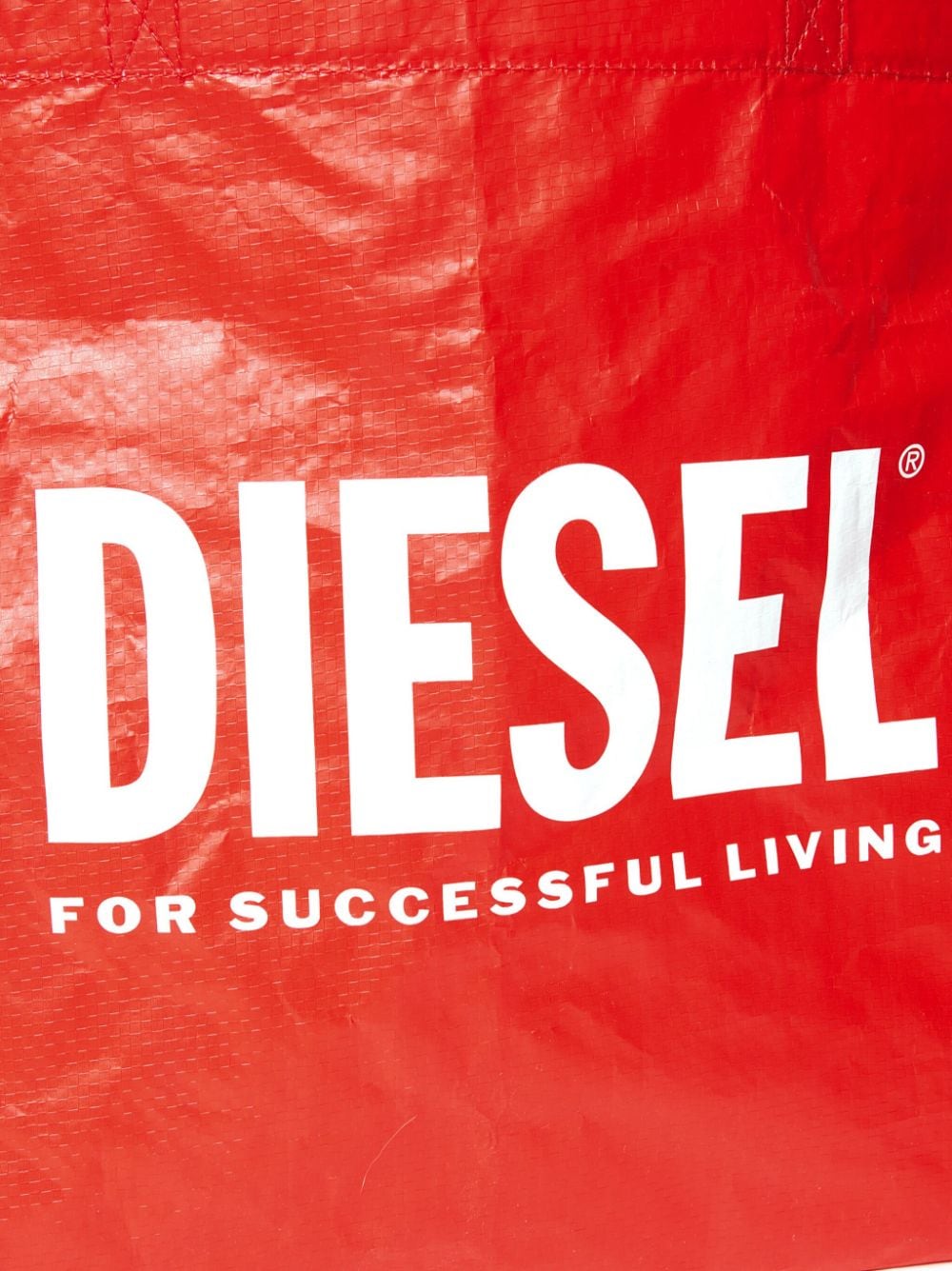 Shop Diesel Weoder Logo-print Tote Bag In Red
