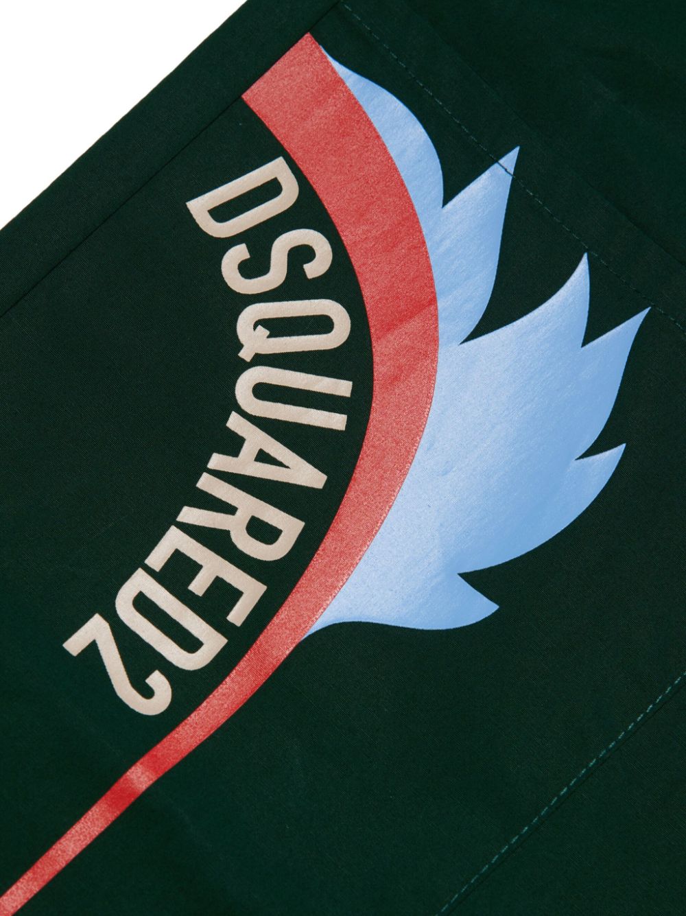 Shop Dsquared2 Logo-print Wide-leg Tracksuit Pants In Green
