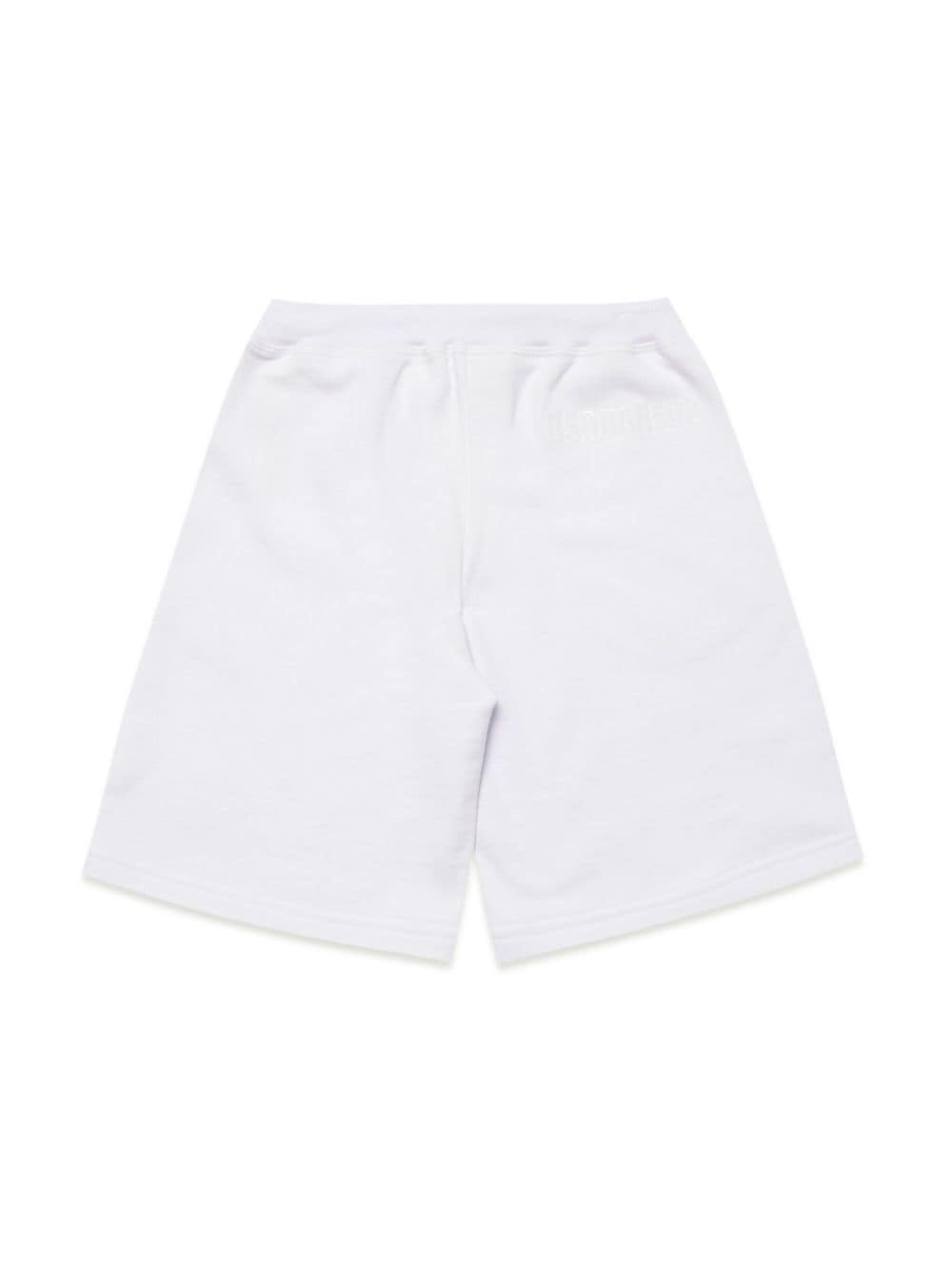Shop Dsquared2 Logo-appliqué Cotton Shorts In White