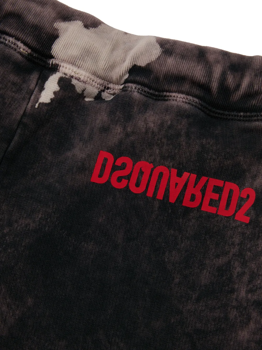 Dsquared2 Bleached-effect Cotton Shorts In Black