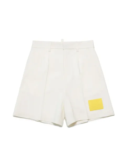 DSQUARED2 KIDS logo-appliqué wool shorts