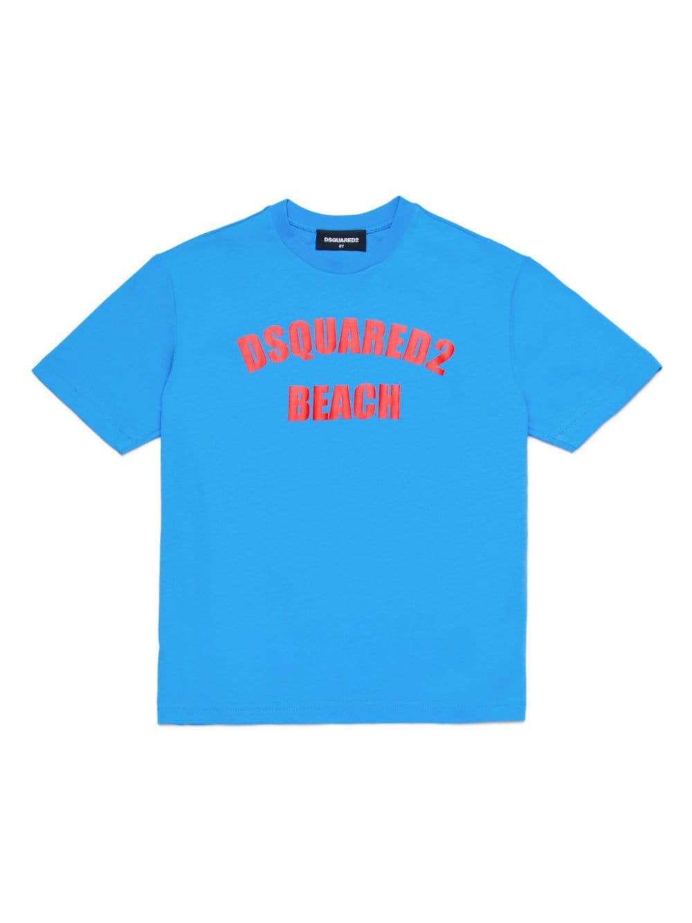 Dsquared2 Kids Katoenen T-shirt met logoprint Blauw