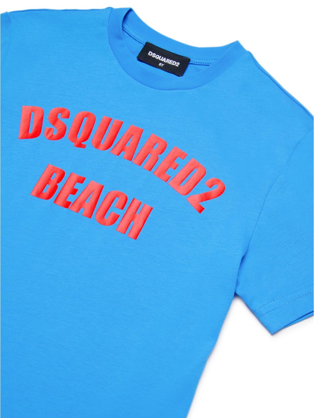 Dsquared2 Kids Katoenen T-shirt met logoprint Blauw