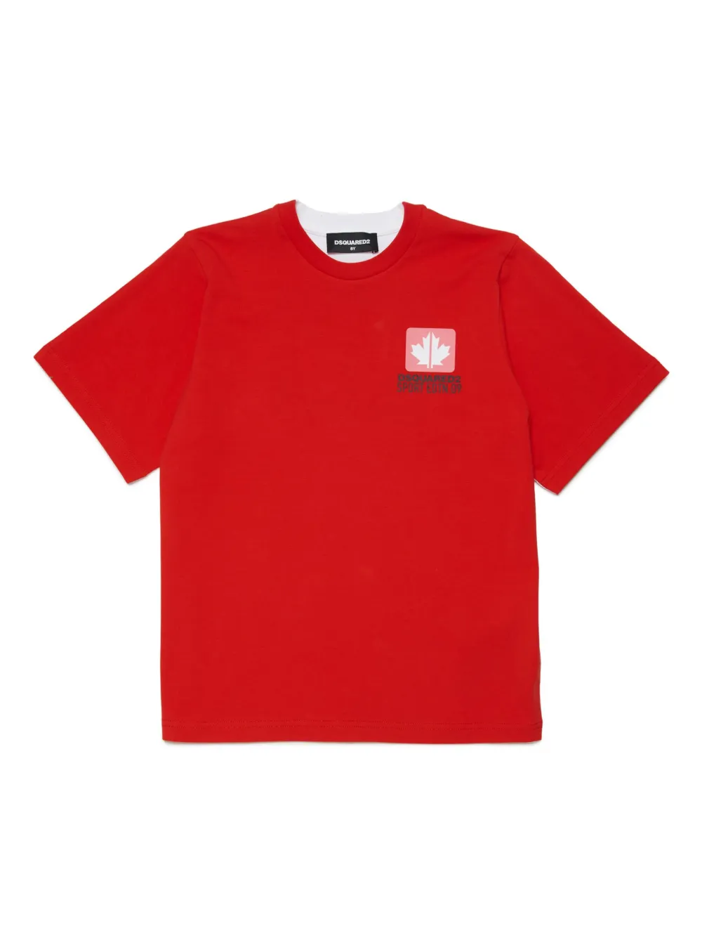 Dsquared2 Kids' Logo-print Crew-neck T-shirt In Red