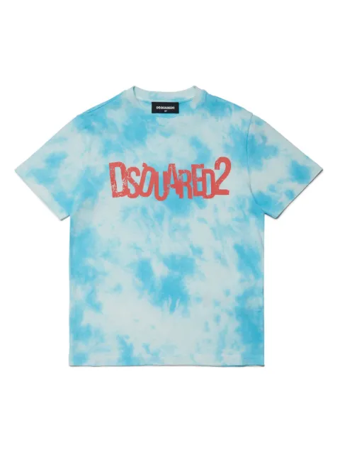 DSQUARED2 KIDS playera con estampado tie-dye y logo