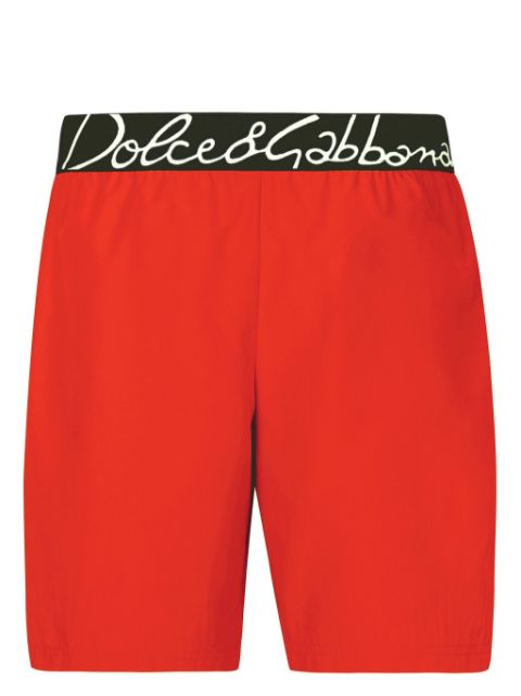 Dolce & Gabbana logo-waistband swim shorts Men