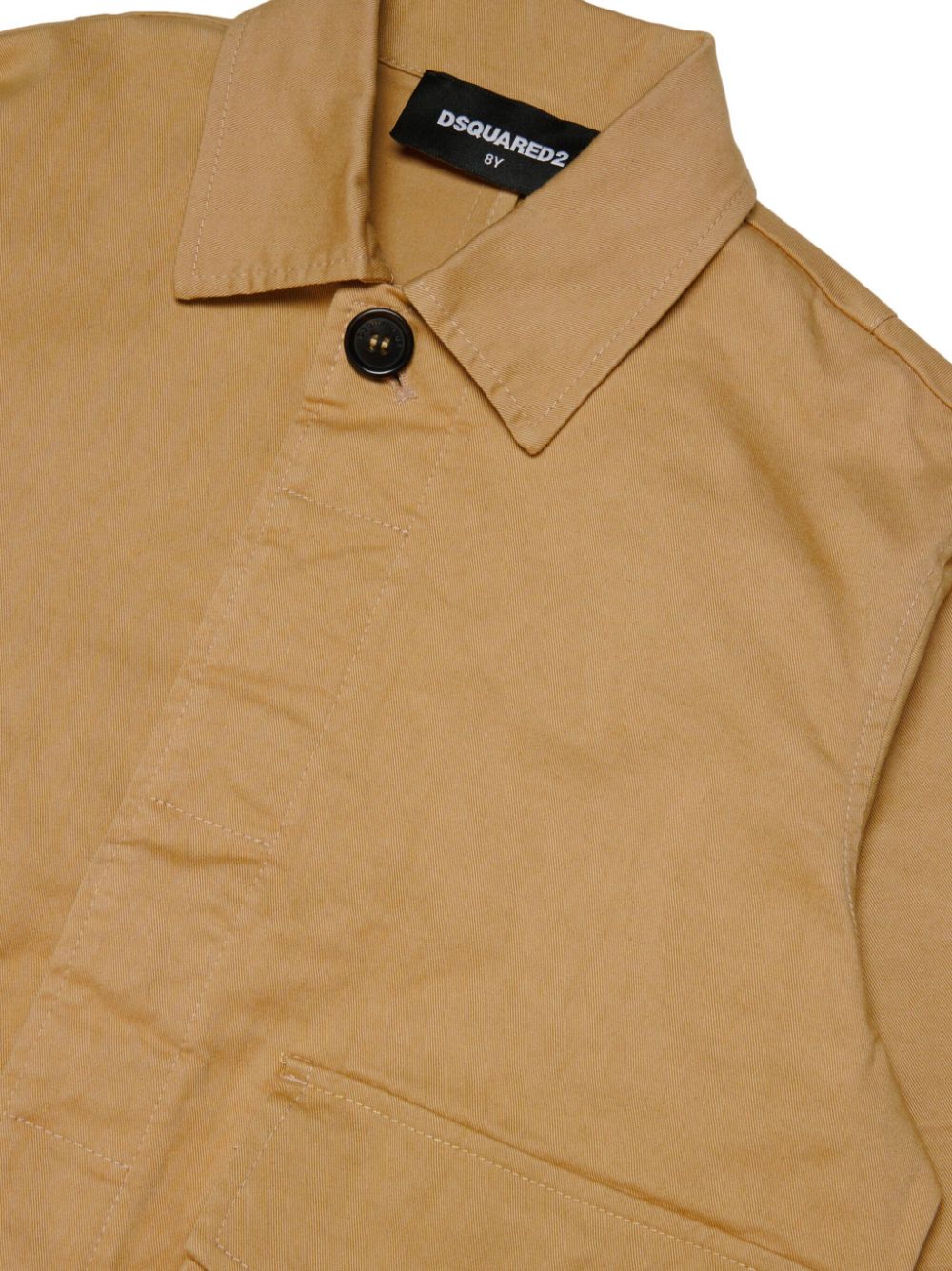 Shop Dsquared2 Layered Cotton Jacket In Neutrals
