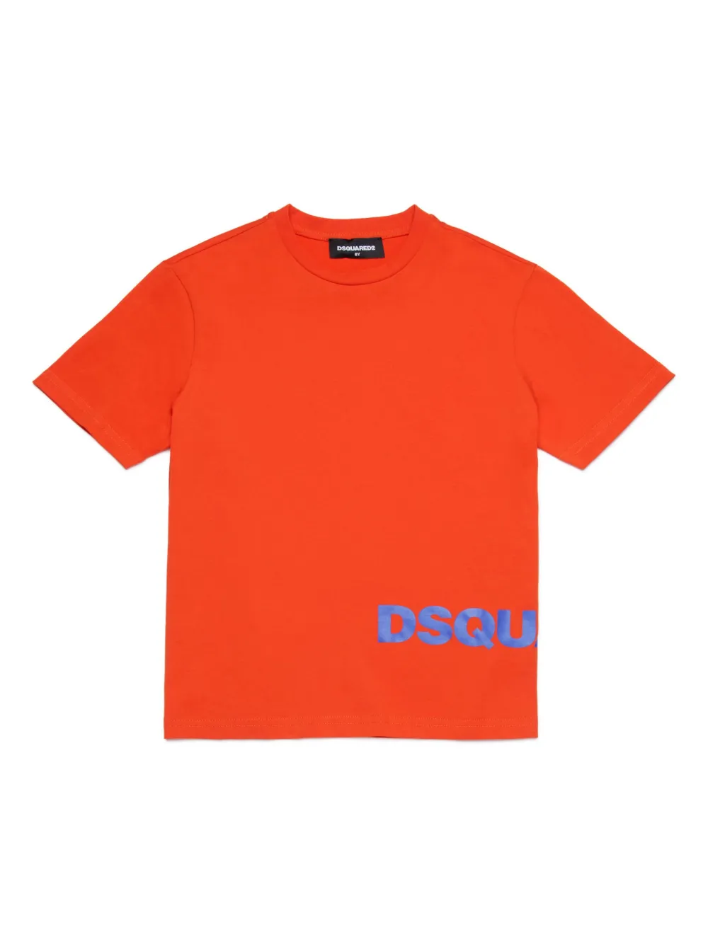 Dsquared2 Kids Katoenen T-shirt met logoprint Oranje