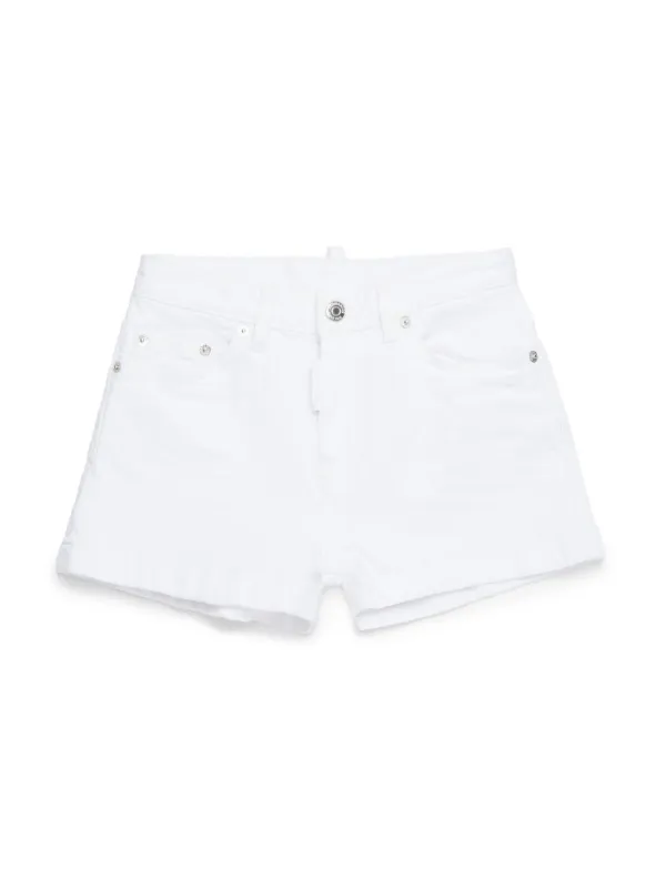 Kids white denim shorts on sale