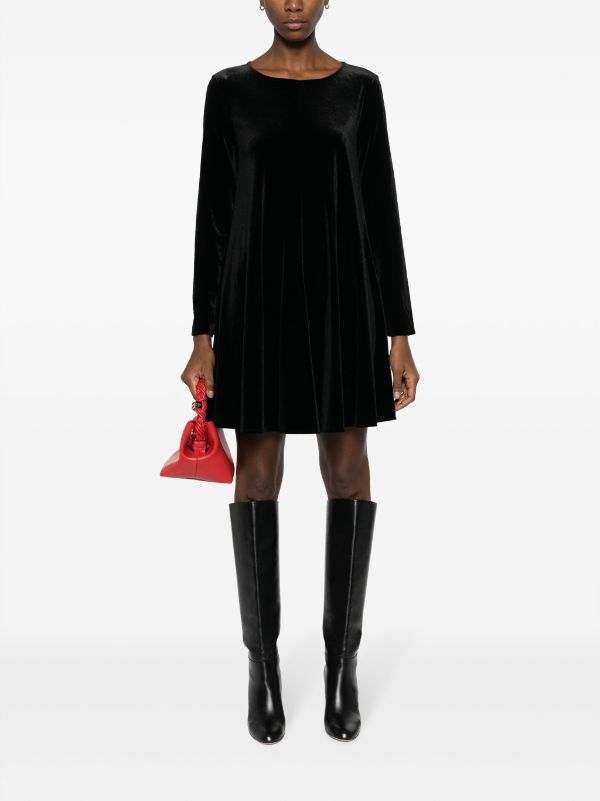 Emporio Armani long sleeve Velvet Dress Farfetch