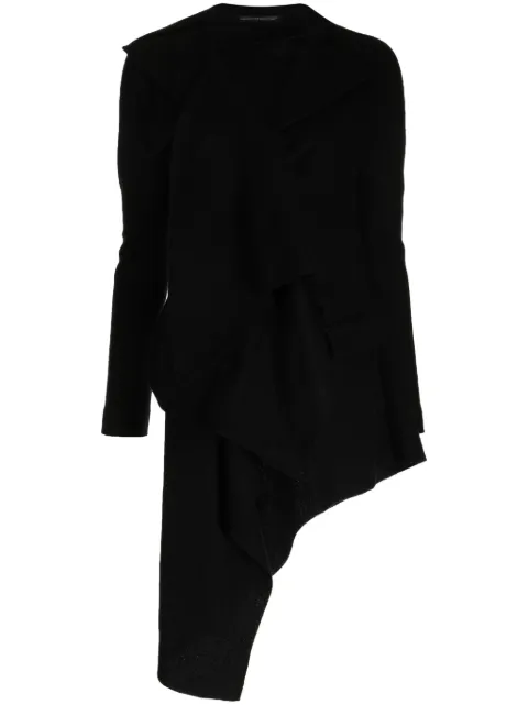 Yohji Yamamoto asymmetric-hem wool coat 