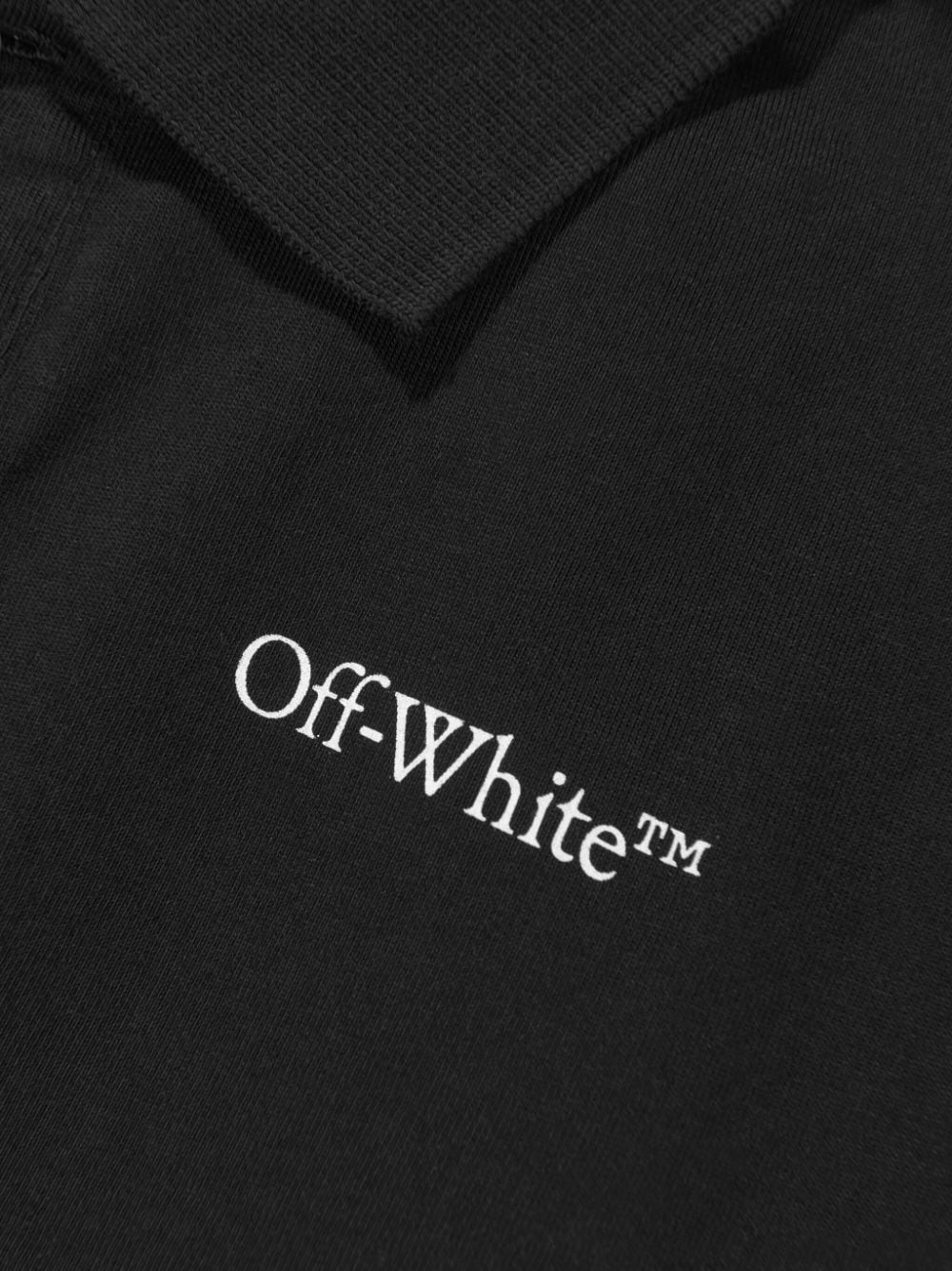 Shop Off-white Arrows-print Organic Cotton Polo Shirt In Black