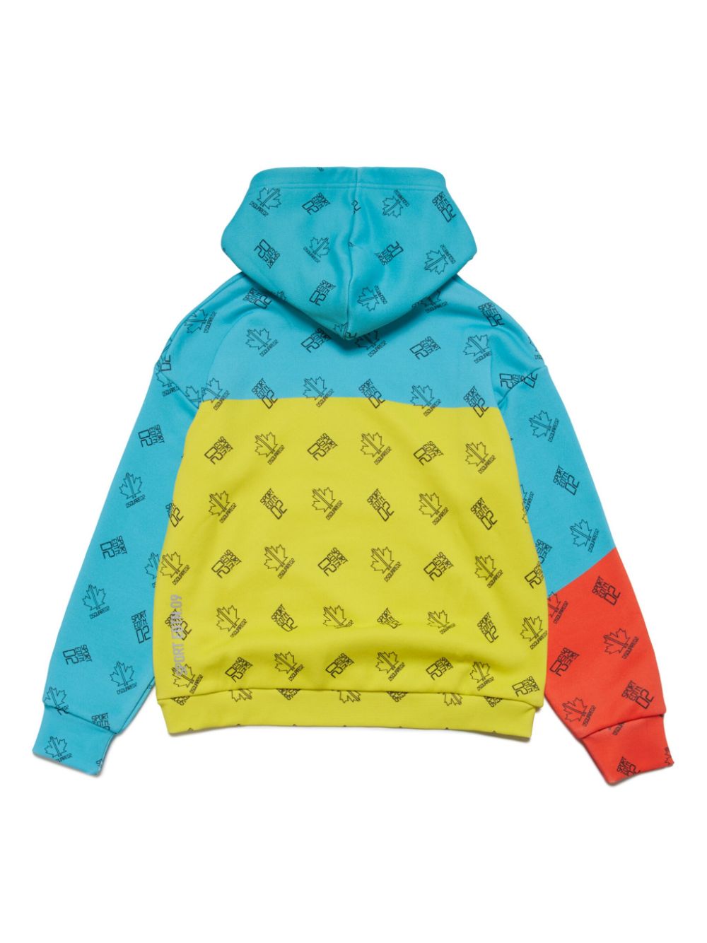 Dsquared2 Kids Hoodie met colourblocking Groen