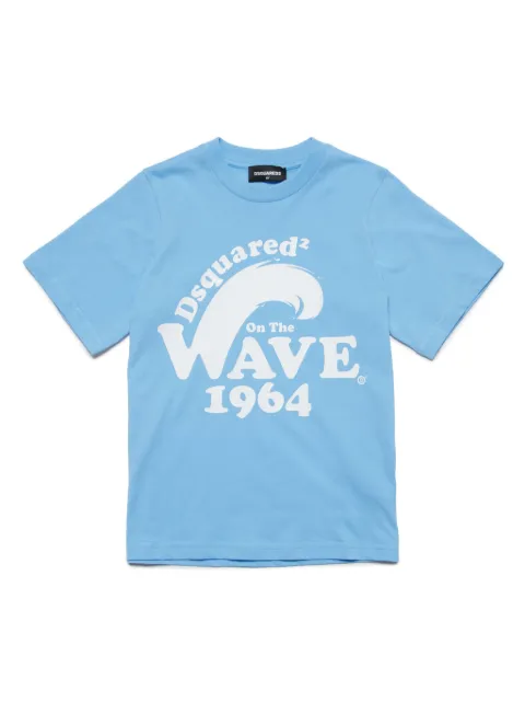 DSQUARED2 KIDS Wave-print cotton T-shirt 