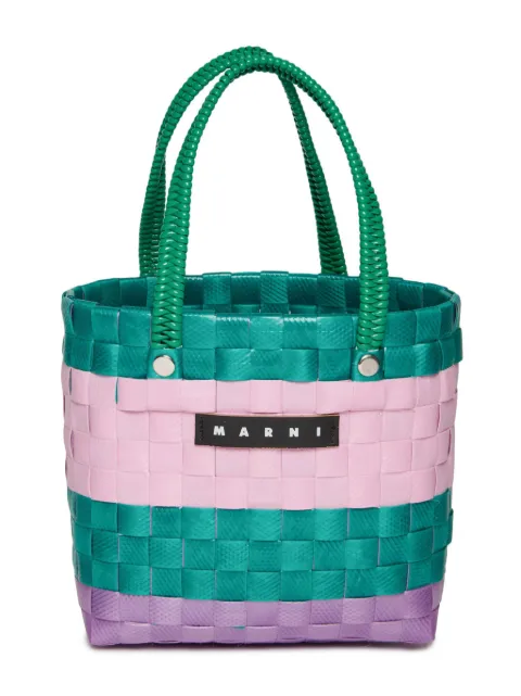 Marni Kids Sunday Shopper mit Logo-Patch