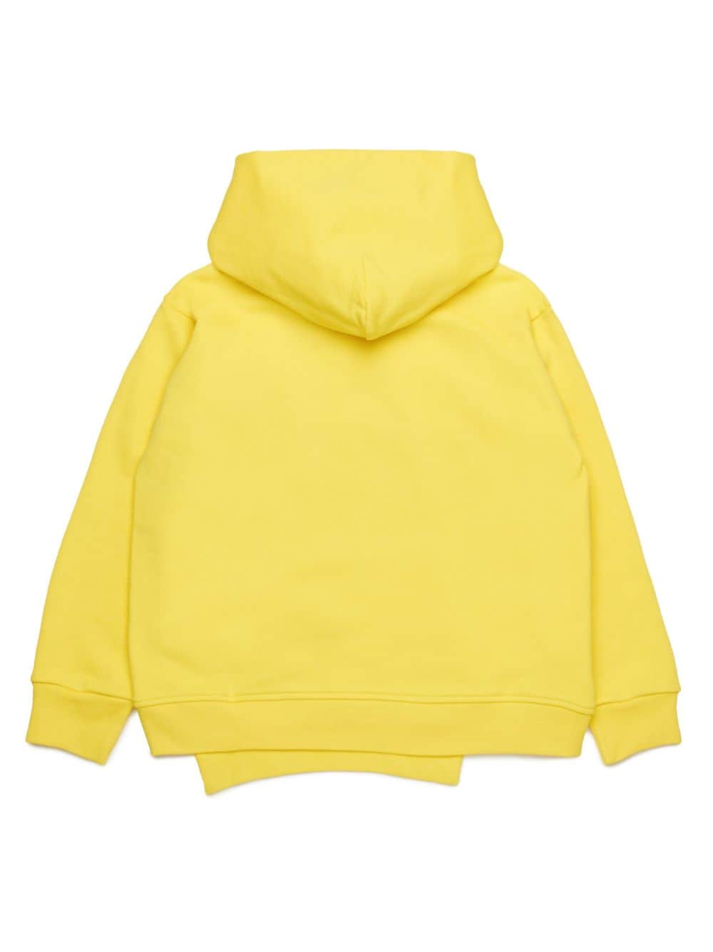 Shop Dsquared2 Asymmetric Cotton Hoodie In Yellow