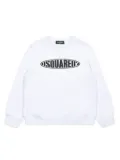 DSQUARED2 KIDS logo-print jersey sweatshirt - White