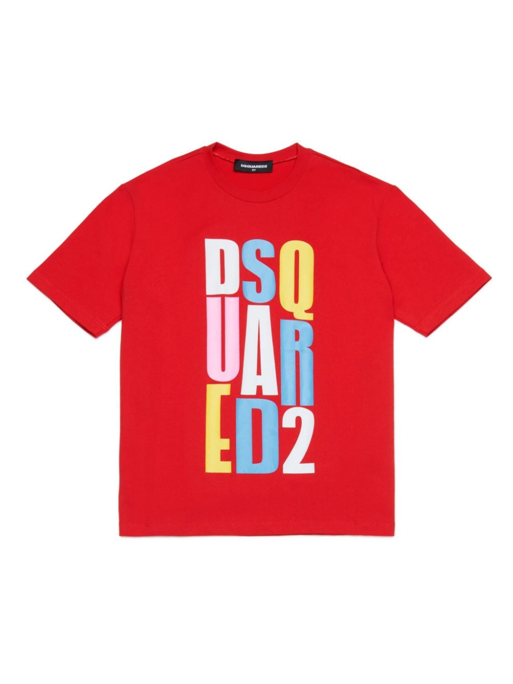 Dsquared2 Kids Katoenen T-shirt met logoprint Rood