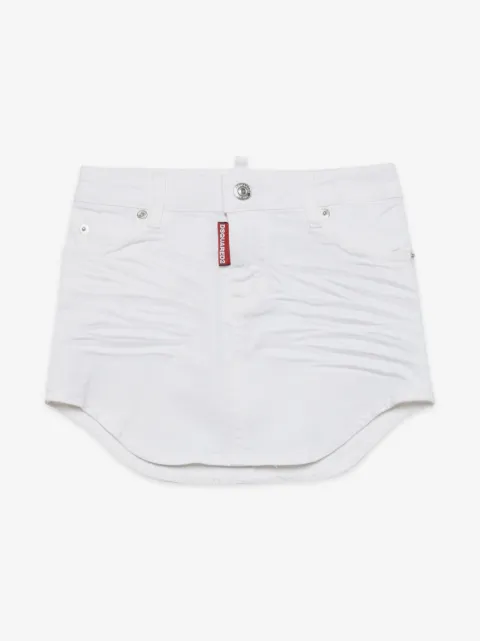 DSQUARED2 KIDS logo-print denim skirt 