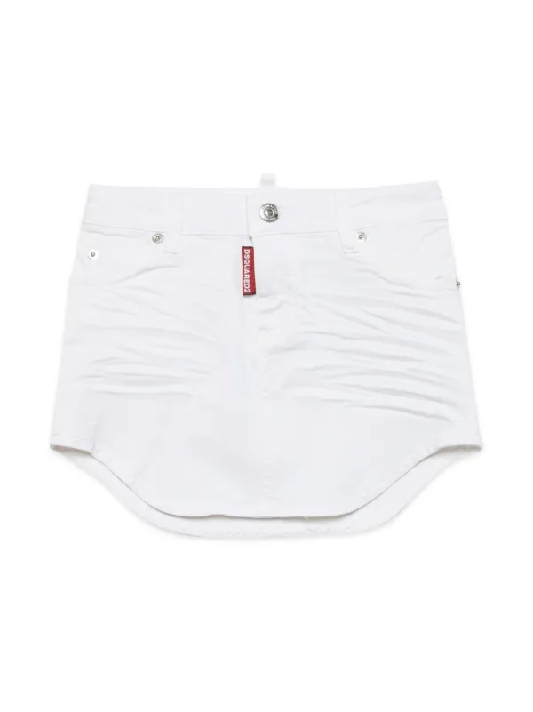 DSQUARED2 KIDS デニムスカート | ホワイト | FARFETCH JP