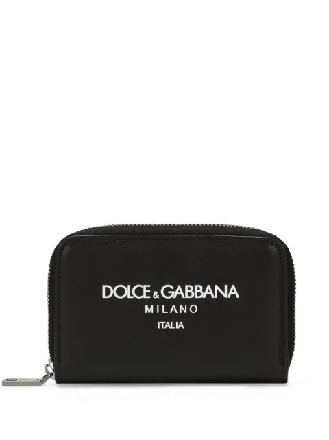 Dolce & Gabbana logo-print leather wallet
