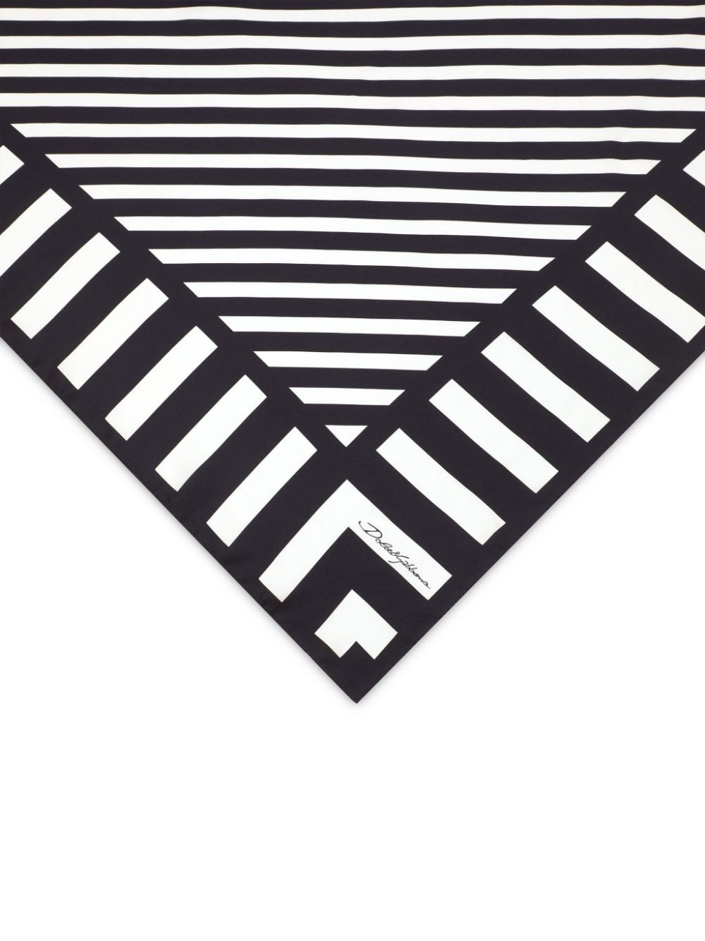 Shop Dolce & Gabbana Logo-print Silk Scarf In Black