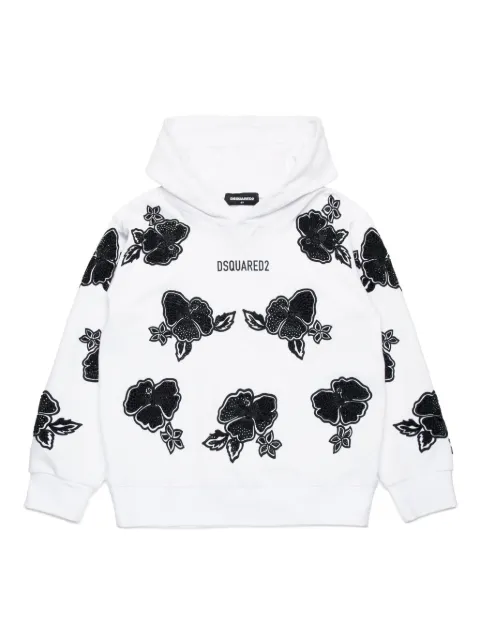 DSQUARED2 KIDS logo-print jersey hoodie