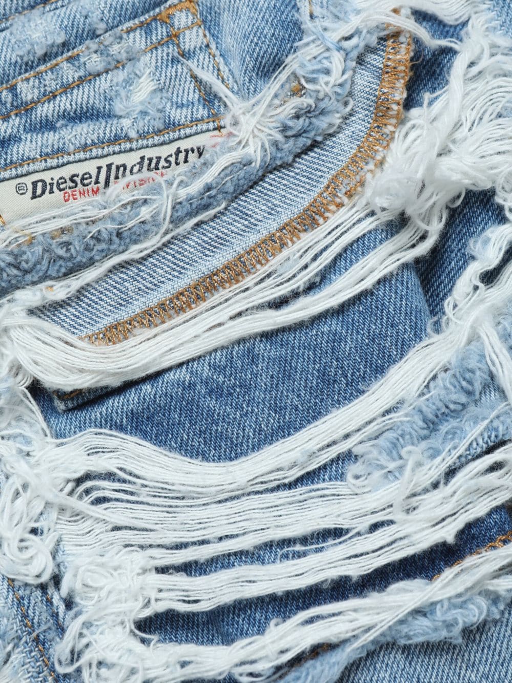 Shop Diesel 2010-fs-j Ripped-detail Jeans In Blue