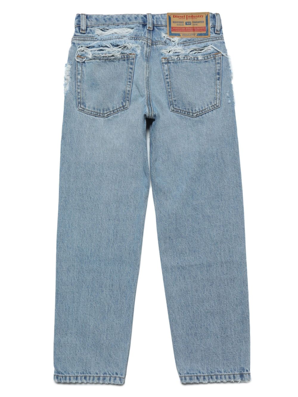 Diesel Kids Jeans met gescheurd detail - Blauw