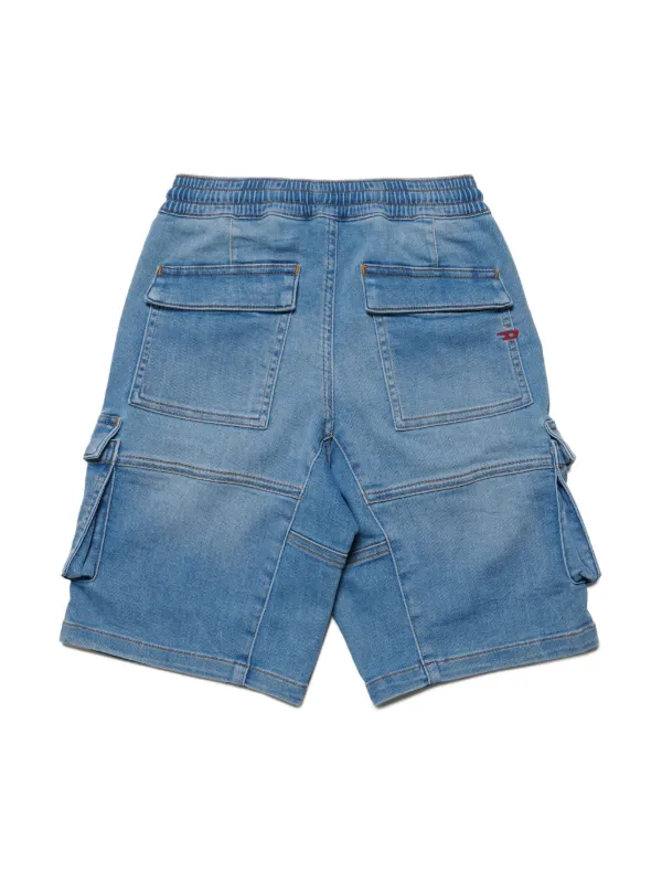 Diesel Kids D Krooley Denim Cargo Shorts Blue FARFETCH CA