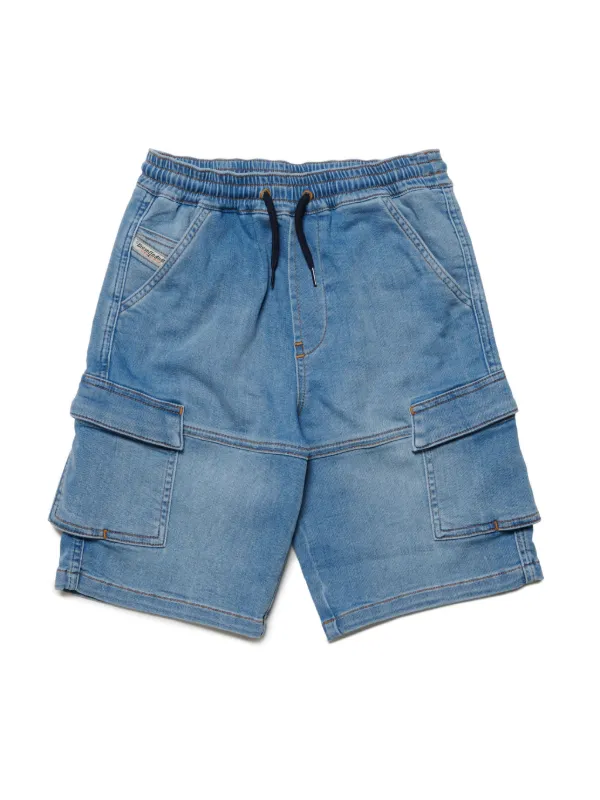 Denim cheap cargo shorts