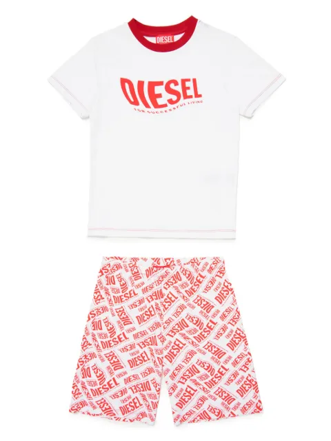 Diesel Kids logo-print pajama set