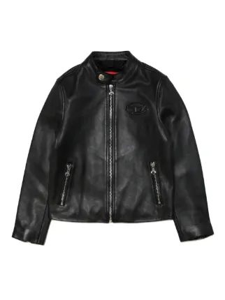 Diesel Kids ロゴ レザージャケット | ブラック | FARFETCH JP