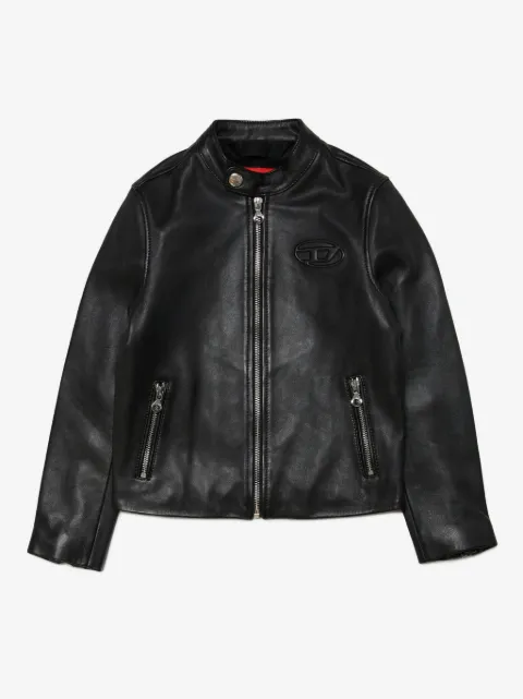 Diesel Kids chamarra con logo en relieve