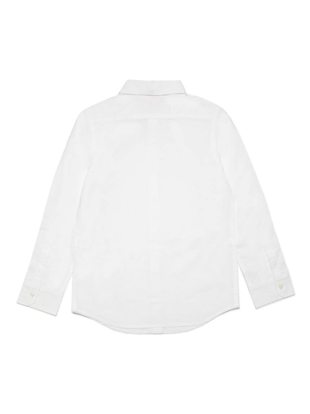 Shop Diesel Cping Cotton Shirt In Weiss